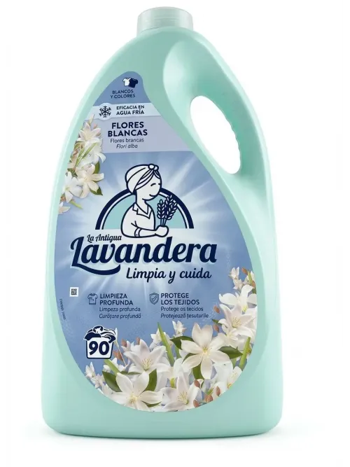 LAVANDERA Гель для стирки универсальный парфюмированный Flores Blancas. Испания 