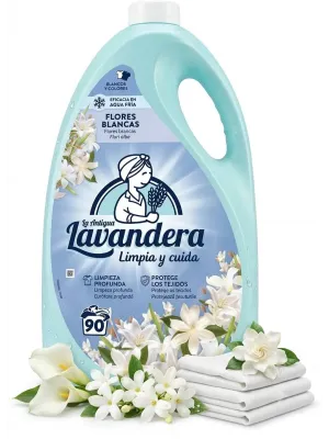 LAVANDERA Гель для стирки универсальный парфюмированный Flores Blancas. Испания