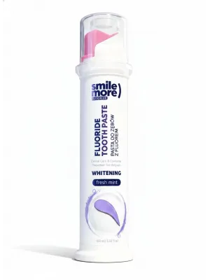 Зубная паста c дозатором Smile More Whitening свежая мята 100 мл. Польша