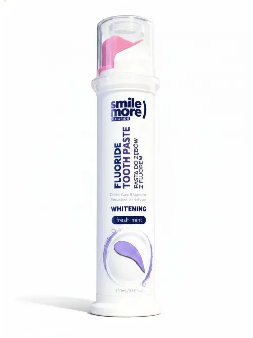 Зубная паста c дозатором Smile More Whitening свежая мята 100 мл. Польша 