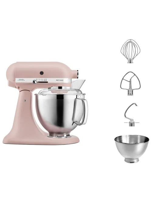 Планетарный Миксер KitchenAid ARTISAN 4.8 л, розовый пух, 5KSM185PSEFT