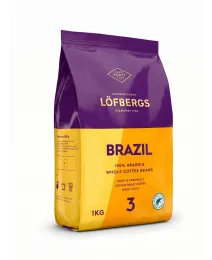 Кофе в зернах Lofbergs Crema (арабика, средне-темная обжарка) 1 кг. Швеция 