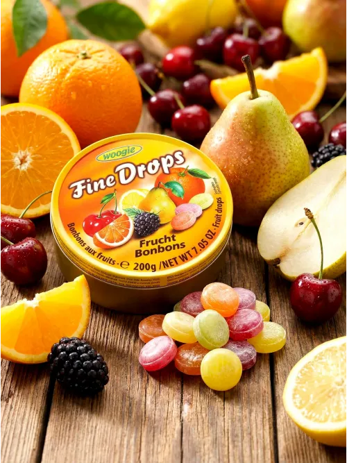 Леденцы Woogie, Fine Drops фруктовое ассорти 200 гр.(Австрия) 